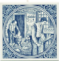 Klompenmaker / Clog Maker, Dutch Delft Tile 6