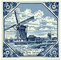 De Dykpoldermolen Windmill in Hexagon Design, Dutch Tile 6