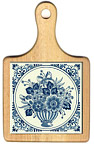 Ceramic Cheeseboard, Art Tiles in Delft Blue Color