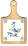 Ceramic Cheeseboard, Art Tiles in Delft Blue Color