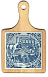 Ceramic Cheeseboard, Art Tiles in Delft Blue Color