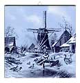 Dutch Tile, Delft Blue 4 Seasons - Winter