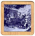 Ceramic Trivet, Delft Blue Dutch Wedding, 7.5