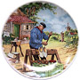 Dutch Decorative Plate, Clog Maker, 6.7D Color