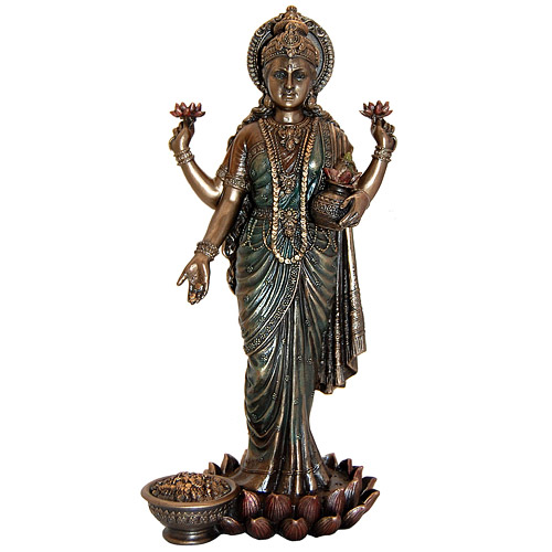 Lakshmi Standing Statue, 10.25H
