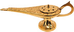 Large Genie Lamp in Solid Brass, 11L