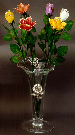 Italian Capodimonte Flowers - Set of 6
