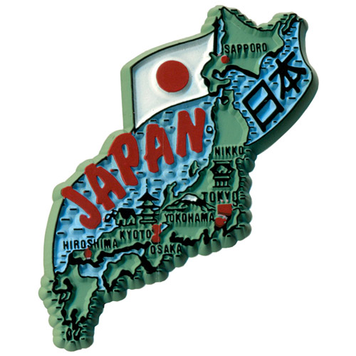 Japan Country Map - Fridge Magnet