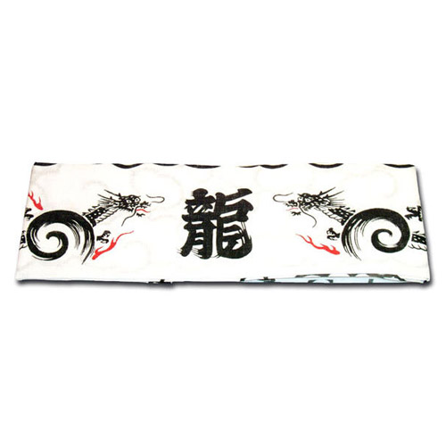 Japanese Headband, Dragon (White)