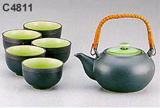1&5 Japanese Tea Set, Kuro Mat/Hiwa, 24 oz