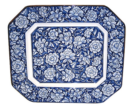 13 Serving Plate, Blue Peony