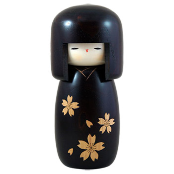 Kokeshi Doll, Marquetry 8.4H