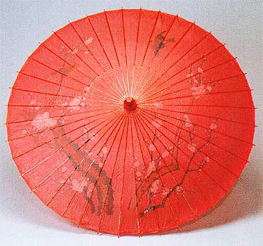 46D Paper Umbrella- Sakura on Red