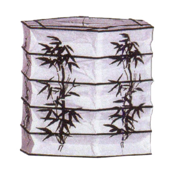 Hexagon Paper Lantern - Bamboo, 12D