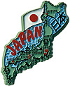 Japan Country Map - Fridge Magnet