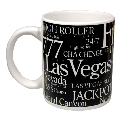 Las Vegas, Letter Mug, black - ceramic, photo-1