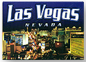Las Vegas City Lights Postcard Magnet