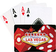 Las Vegas Playing Cards, Red Dice & Vegas Sign