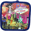 Las Vegas Fireworks Theme Pot Mitt, Blue