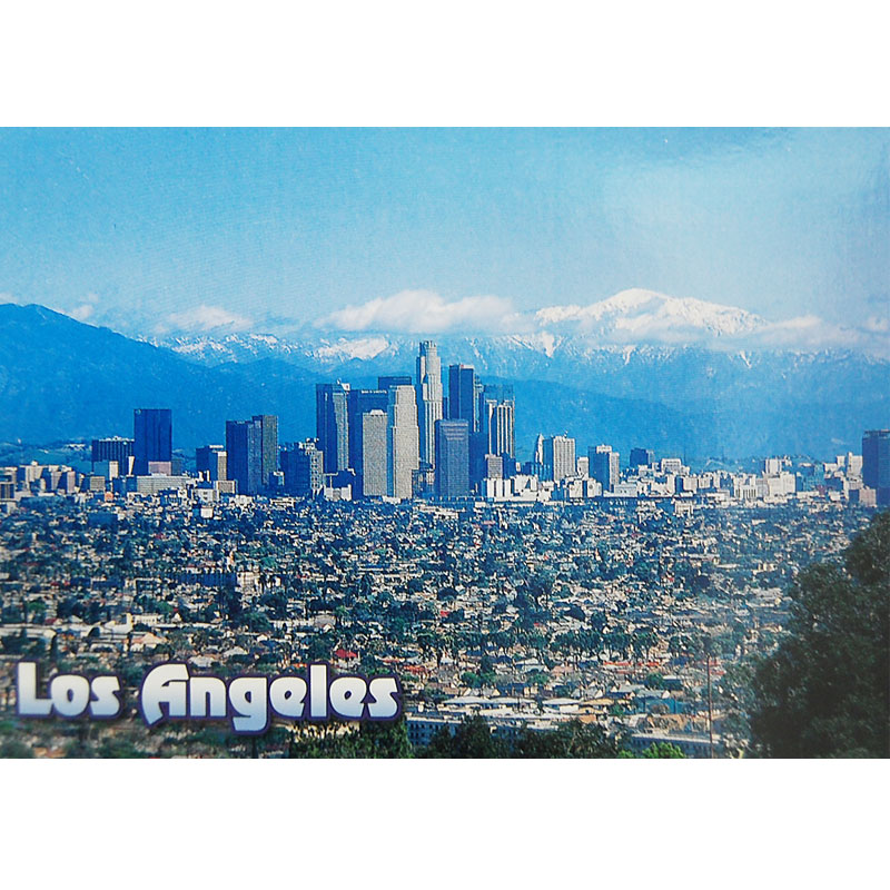 Los Angeles City Skyline Postcard, 4.5L x 6.5W