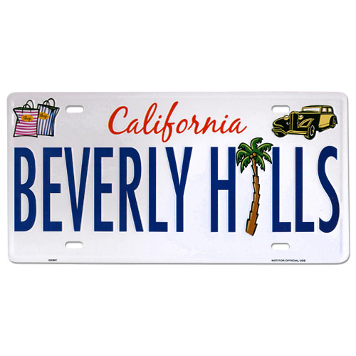 Beverly Hills Souvenir License Plate - 12L