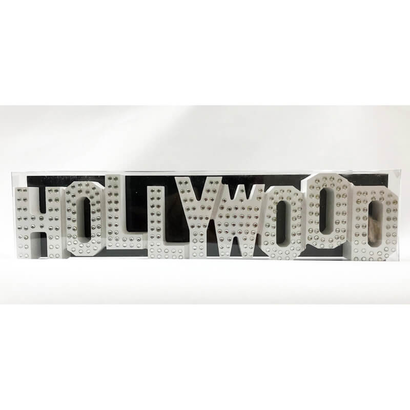 Hollywood Sign Replica with Rhinestones - Wood, 12L, photo-2