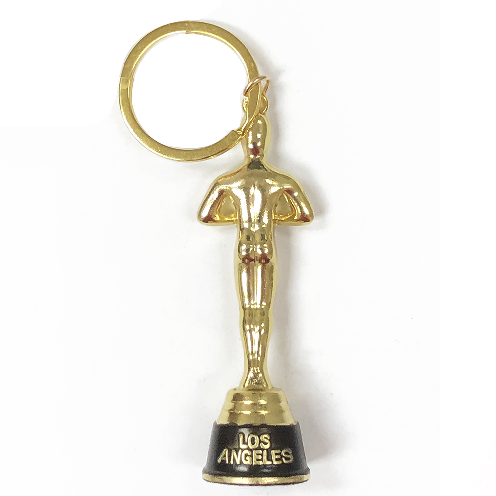 3D Gold Hollywood Award Trophy Key Chain, photo-1