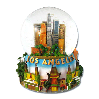 Los Angeles - Musical Snow Globe, 5.5H