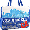 Los Angeles CA City View Tote Bag, Blue
