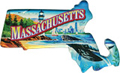 Massachusetts Scenes State Map - Large Acrylic Magnet