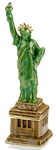 Statue of Liberty Enamel Jeweled Trinket Box