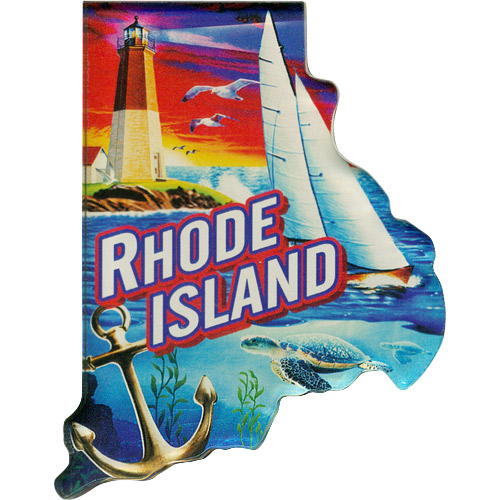 Rhode Island Scenes State Map - Large Acrylic Magnet