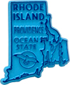 Rhode Island Map - Refrigerator Magnet