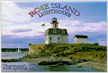 Rose Island Lighthouse Souvenir Metal Magnet