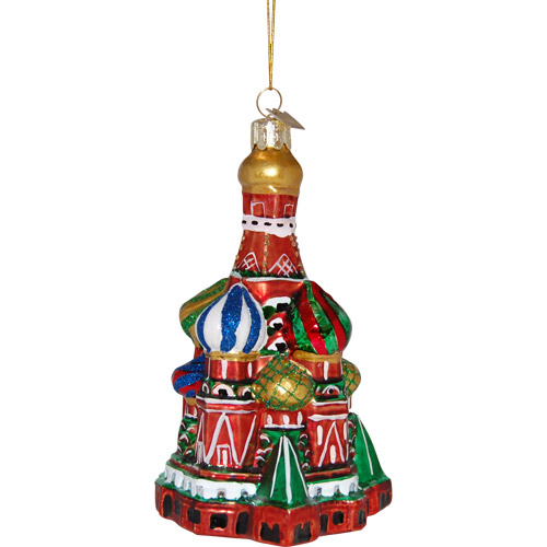 St. Basils Cathedral 3D Glass Ornament, photo-1