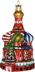 St. Basils Cathedral 3D Glass Ornament