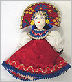 Russian Doll Ornament - Assorted Red/Pink Skirt