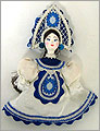 Russian Doll Ornament - Assorted White Skirt