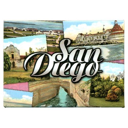 San Diego Historical Landmark Photos - Metal Magnet