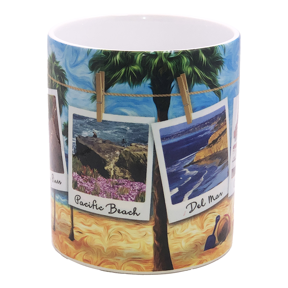 San Diego Souvenir Mug, Polaroid with Color, photo-1
