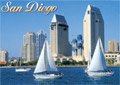 San Diego Sail Boats Souvenir Magnet