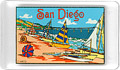 San Diego beach and ocean souvenir fridge magnet