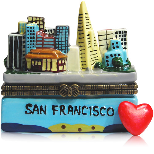San Francisco City View - Porcelain Trinket Box