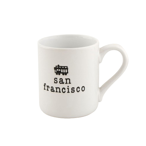 San Francisco Souvenir Mug, Vintage White