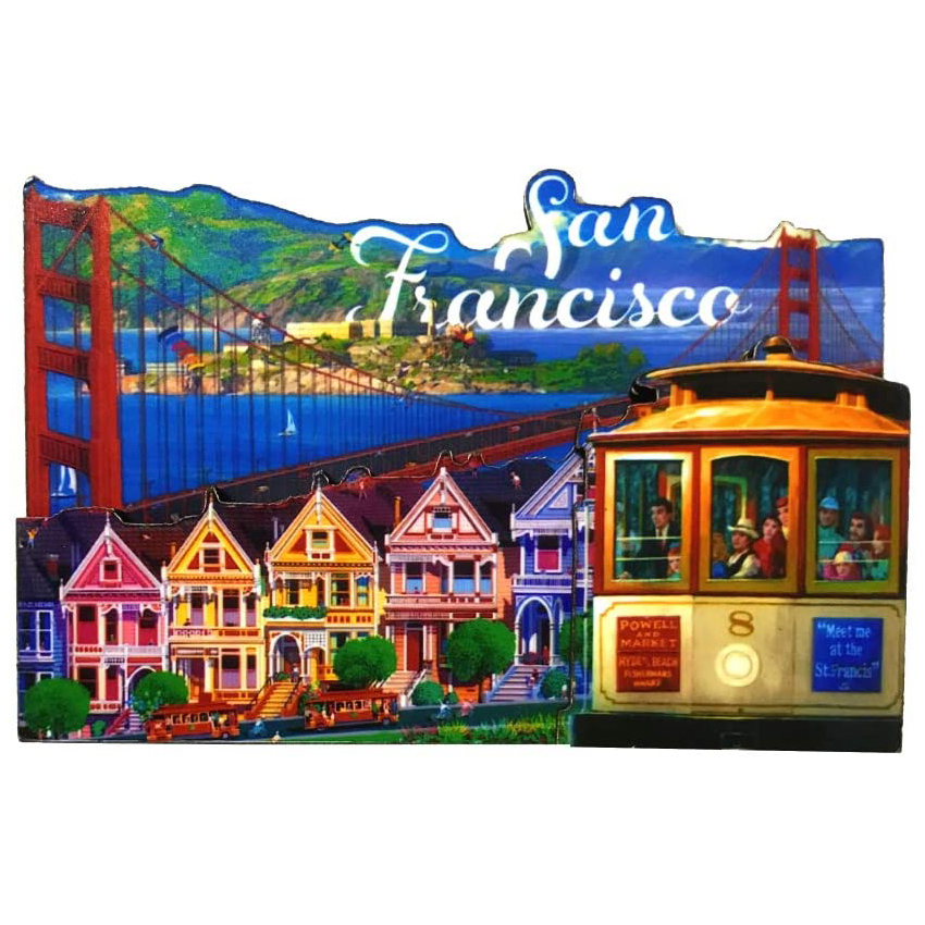 San Francisco 3D Collage Magnets