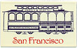San Francisco Cable Car - Porcelain on Steel Magnet, 2-1/4L