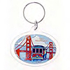 San Francisco Cable Car and Golden Gate Bridge Keychain