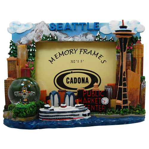 Seattle City - Picture Frame with Mini Snowglobe