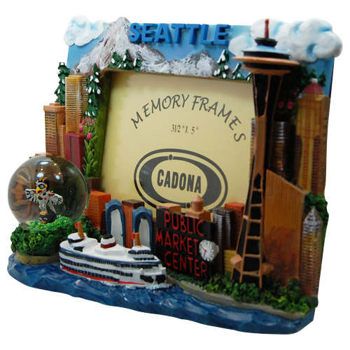 Seattle City - Picture Frame with Mini Snowglobe, photo-1