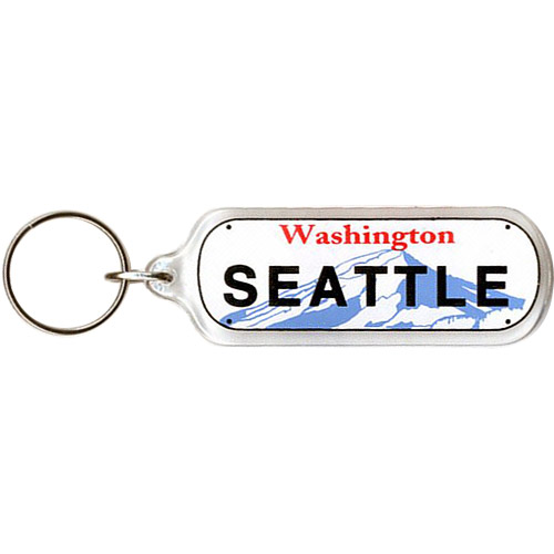 Seattle Miniature License Plate Key Chain